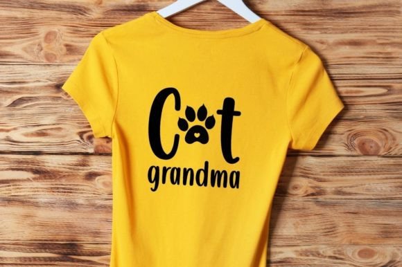 Cat Grandma Graphics for T-Shirt Designs