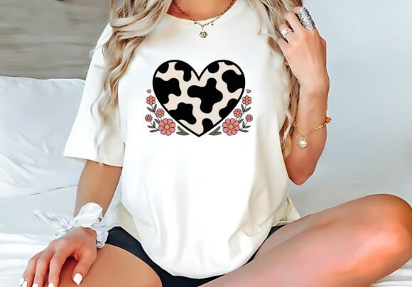 Cow Heart Pattern: Graphics for T-Shirt Designs
