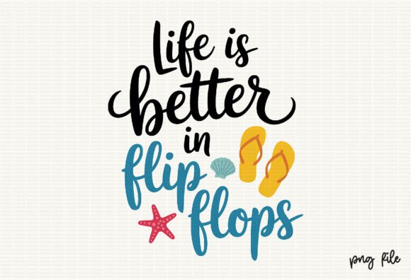 Flip Flops Summer Graphics for T-Shirt Designs