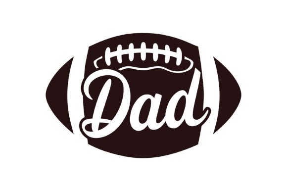 Football Dad Silhouette Graphics for T-Shirt Designs