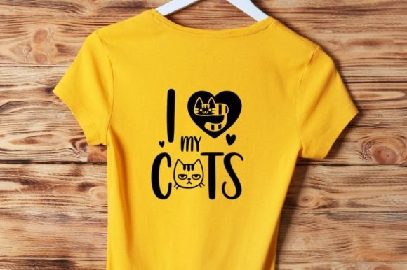 I Love My Cats Graphic Design: T-Shirt Designs & Graphics