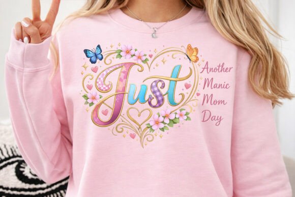 Just Another Manic Mom Day PNG: Graphics for T-Shirt Designs