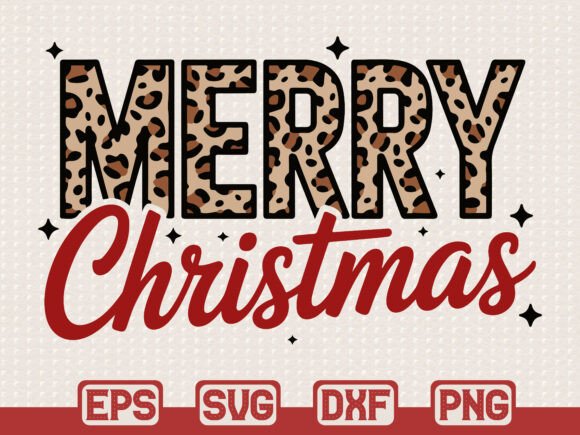 Merry Christmas Animal Print Graphics & T-Shirt Designs