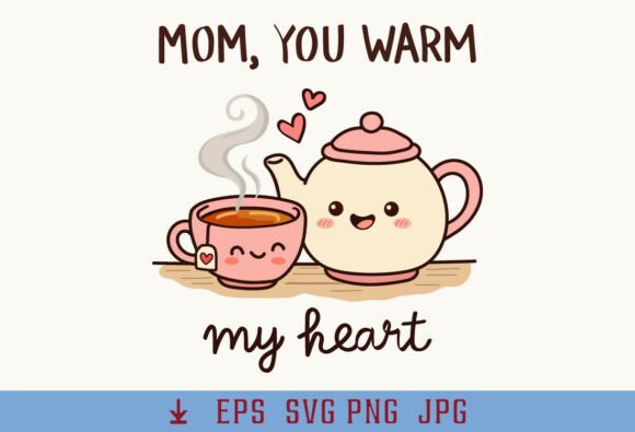 Mother s Day Funny Mama Mom Pun Tea Graphics & T-Shirt Designs