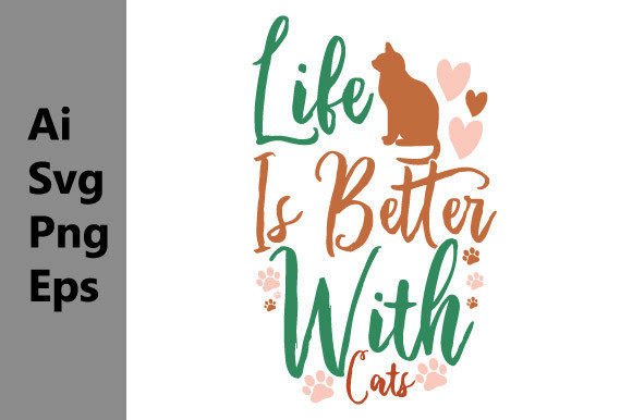 Review: Life is Better with Cats Tee Graphic for Embroidery