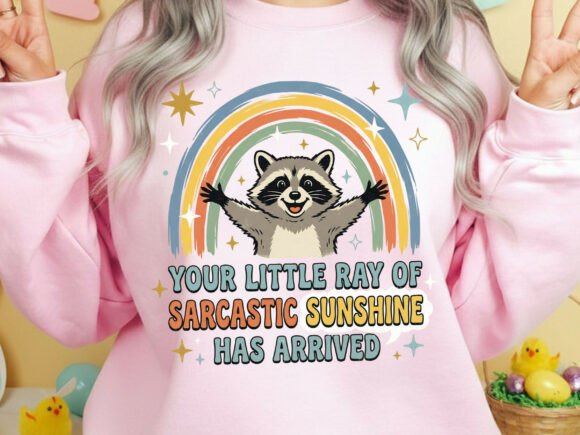 Sarcastic Sunshine Raccoon: Graphics for T-Shirt Designs