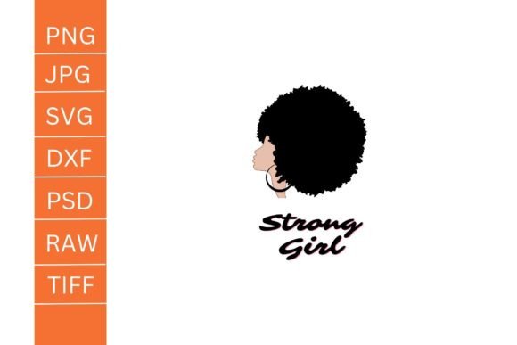 Strong Girl Graphic SVG PNG for T-Shirt Designs