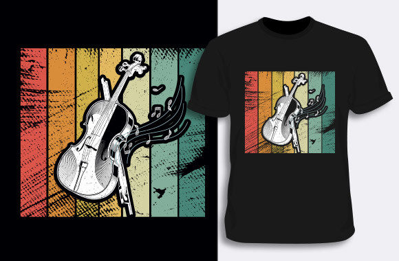 Violin Graphic T-shirt: Graphics for T-Shirt Designs
